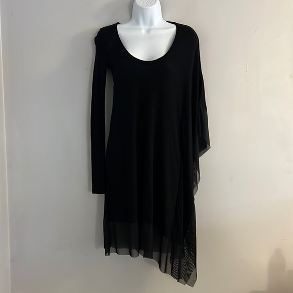 BCBGMaxAzria Dresses & Skirts - BCBG  MAXAZRIA - one sleeve sheer trim knit dress